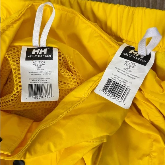Helly Hansen PU Yellow Rain Suit Set Jacket & Pants Waterproof Fisherman Sailing - Picture 11 of 12